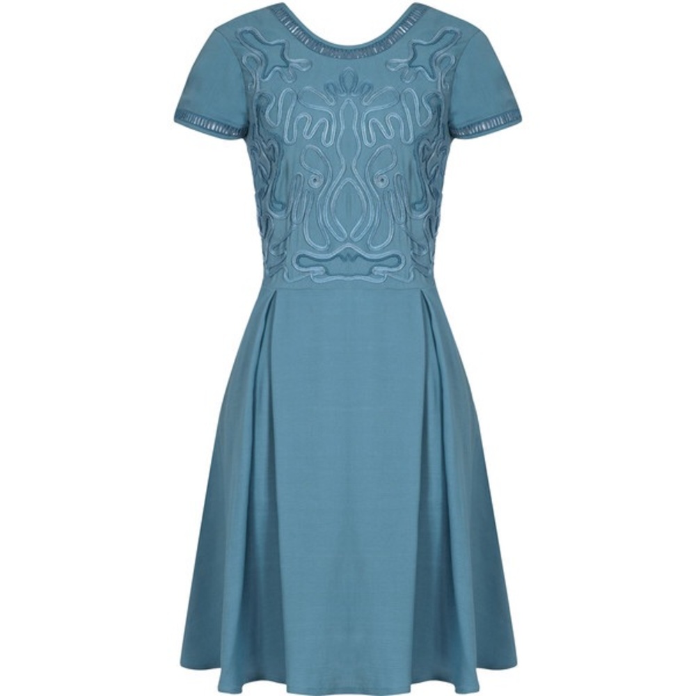 NWT REISS Carey Ribbon Appliqué Dress